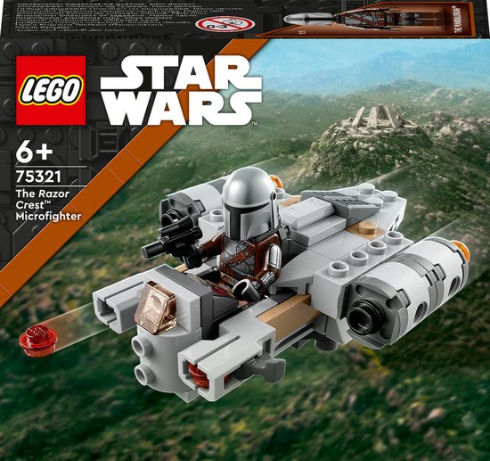 LEGO® Star WarsTM De Razor CrestTM Microfighter 75321 speelgoedbouwset voor kinderen vanaf 6 jaar; snel te bouwen noppenschietend Star Wars: The Mandalorian aanvalsschip voor creatief speelplezier (98 onderdelen)