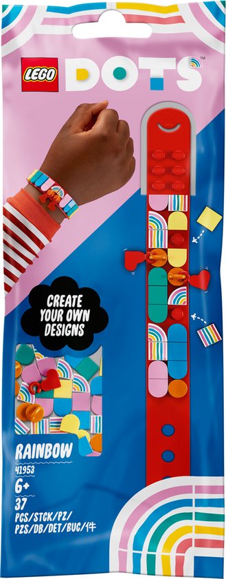 LEGO DOTS Regenboog armband met bedeltjes - 41953