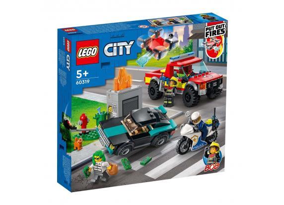 LEGO 60319 BRANDWEER & POLITIE ACHTERVOLGING LE SAUVETAGE