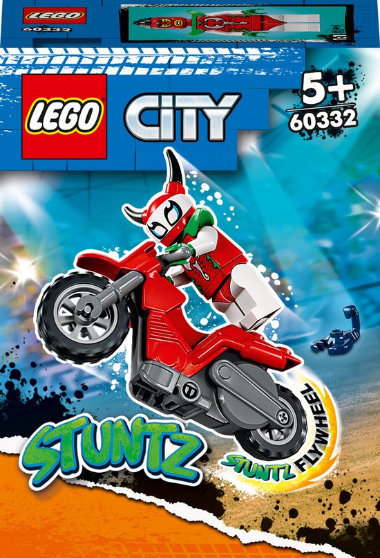 LEGO 60332 ROEKELOZE SCORPION STUNTMOTOR LA MOTO DE CASCAD
