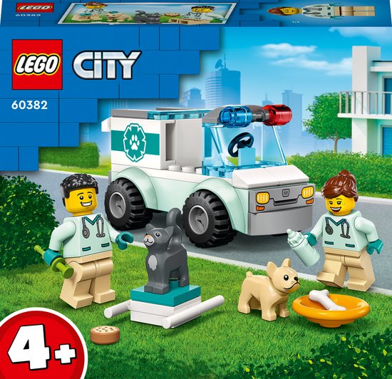 LEGO City - Dierenarts reddingswagen constructiespeelgoed 60382