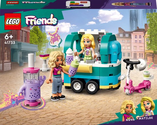 LEGO Friends Mobiele bubbelthee stand Speelgoed Set met Voertuig en Speelgoedscooter - 41733