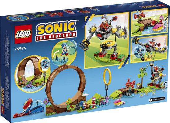 LEGO 76994 Sonic the Hedgehog Sonics Green Hill Zone loopinguitdaging Speelgoed met Amy Figuur