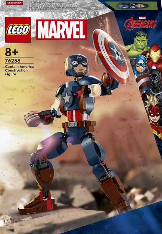 LEGO Marvel Captain America bouwfiguur Avengers Speelgoed - 76258
