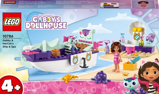 LEGO Gabby's poppenhuis - Vertroetelschip van Gabby en Meerminkat constructiespeelgoed 10786