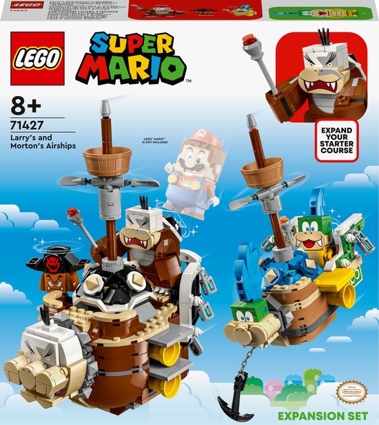 LEGO Super Mario - Uitbreidingsset: Larry en Mortons luchtschepen constructiespeelgoed 71427