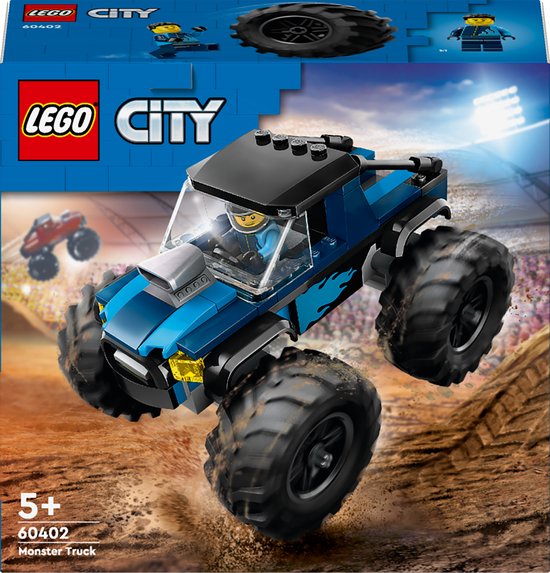 Blauwe monstertruck