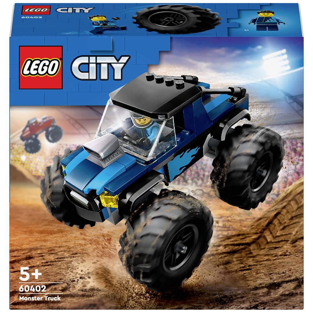 Blauwe monstertruck