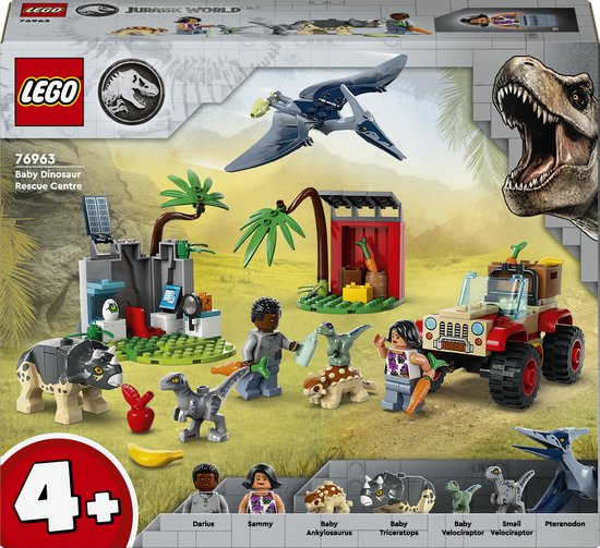 LEGO 76963 Jurassic World Reddingscentrum voor babydinosaurussen Dinosaurus speelgoed