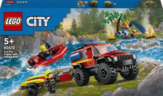 LEGO® City 60412 4x4 brandweerauto en reddingsboot