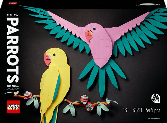 Lego Art 31211 De Faunacollectie - Kleurrijke Papegaaien