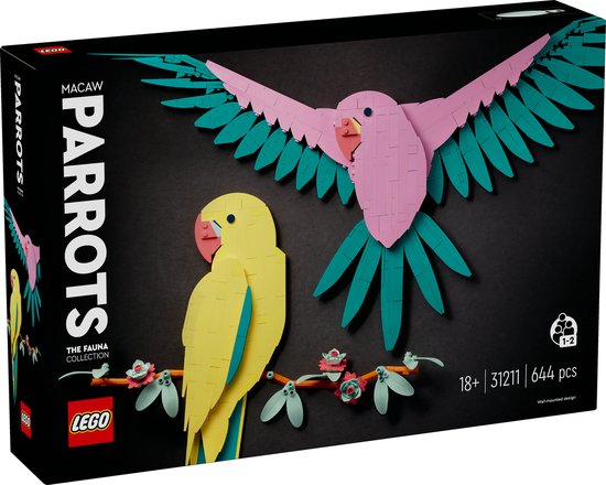 Lego Art 31211 De Faunacollectie - Kleurrijke Papegaaien