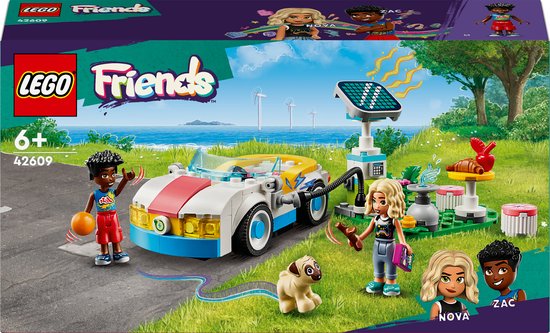 LEGO Friends - Elektrische auto en oplaadpunt constructiespeelgoed 42609