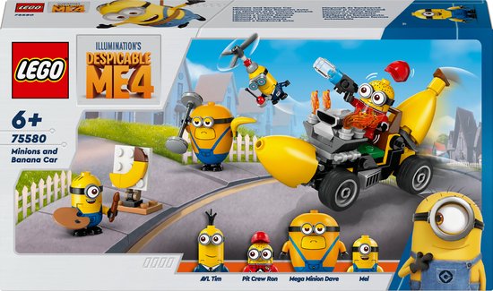 Minions en bananenauto