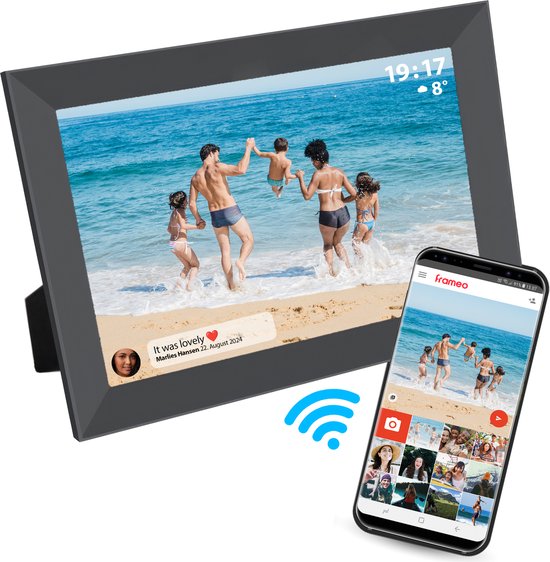 Denver PFF1012B Digitale WiFi-fotolijst 25.7 cm 10.1 inch Energielabel: C (A - G) 1280 x 720 Pixel 16 GB Zwart