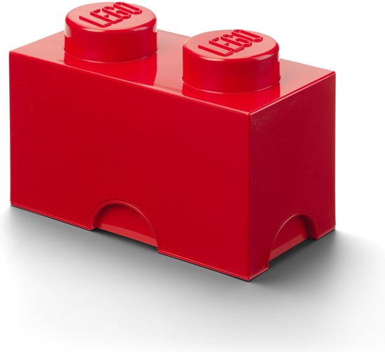 Room Copenhagen LEGO Storage Brick 2 Rood opbergdoos