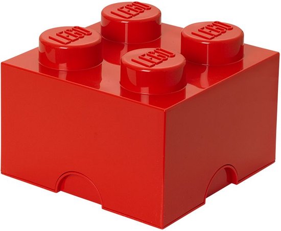 Opbergsteen met 4 noppen - rood