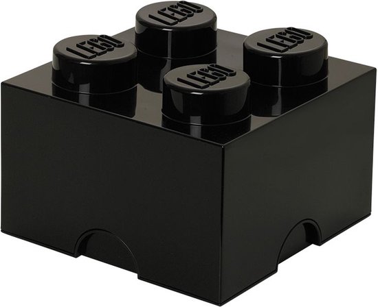 Opbergsteen met 4 noppen - zwart