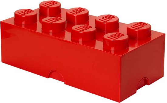 Opbergsteen met 8 noppen - rood