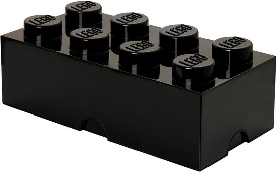Opbergsteen met 8 noppen - zwart