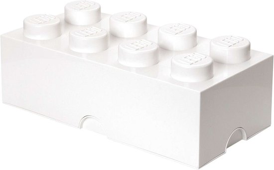 Opbergsteen met 8 noppen - wit