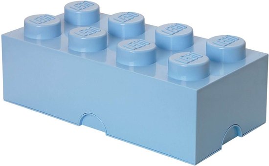 Opbergsteen met 8 noppen - lichtblauw