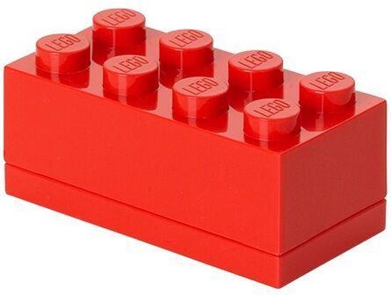 LEGO - Opbergbox Mini Brick 8 - Polypropyleen - Rood