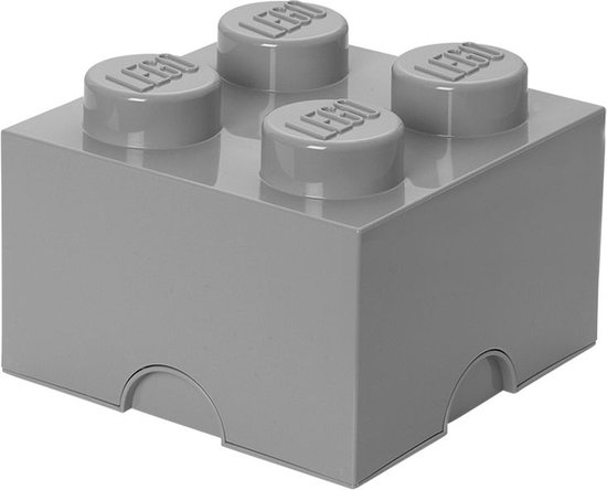 Opbergsteen met 4 noppen - steengrijs