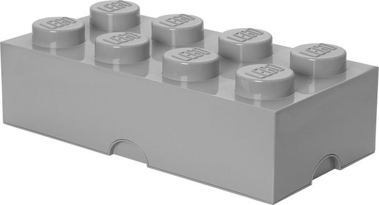Opbergsteen met 8 noppen - steengrijs