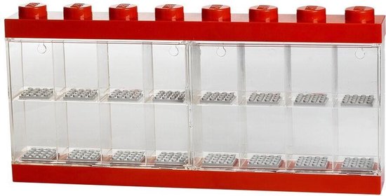 Displaydoos voor 16 minifiguren - rood