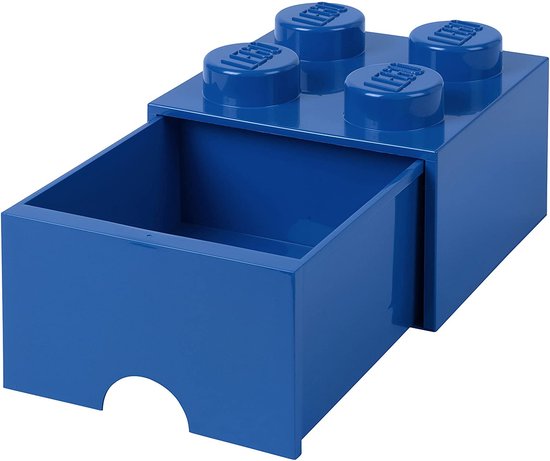 Blauwe opbergsteen met 4 noppen