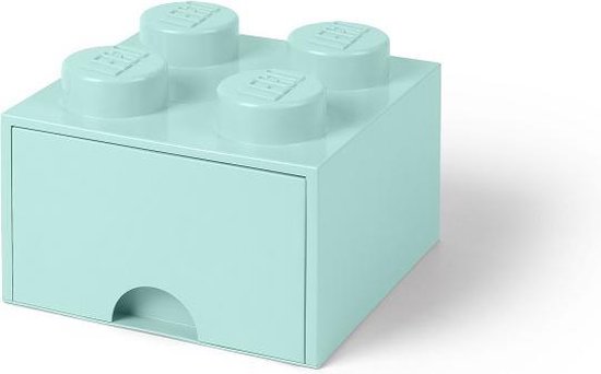 LEGO Felazuurblauwe opslagsteen met 4 noppen en een lade