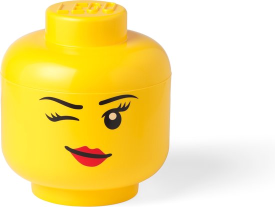 Opbergbox Iconic Hoofd Whinky 16 cm, Geel - LEGO