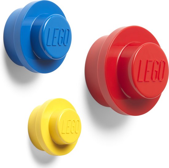 LEGO Iconic Wandhaken - Set van 3 Stuks - Polypropyleen