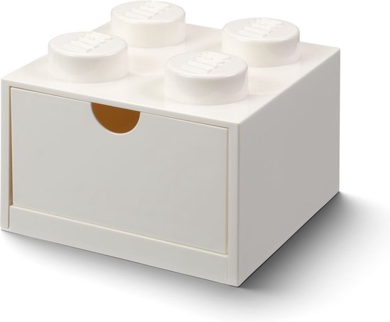 Bureaulade met 4 noppen - wit