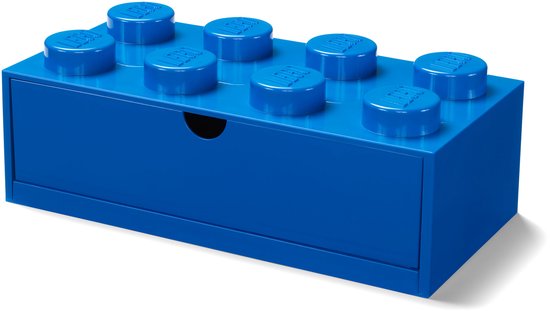 Bureaulade met 8 noppen - blauw