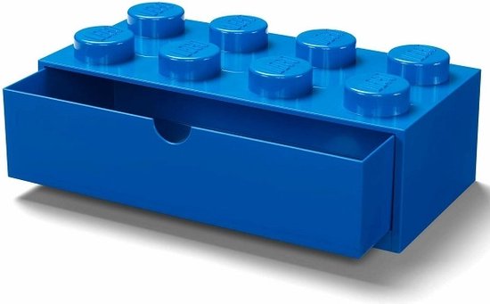 Bureaulade met 8 noppen - blauw