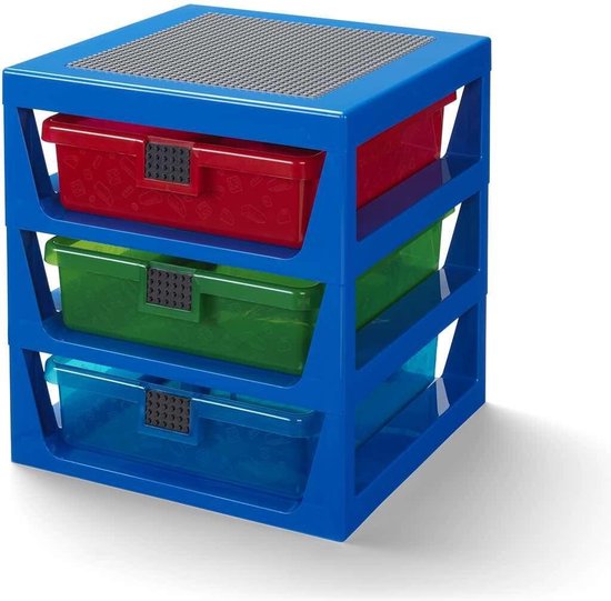 Transparant blauw LEGO ladenblok