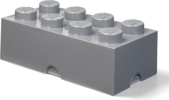 Lego - Opbergbox Brick 8 - Polypropyleen - Grijs