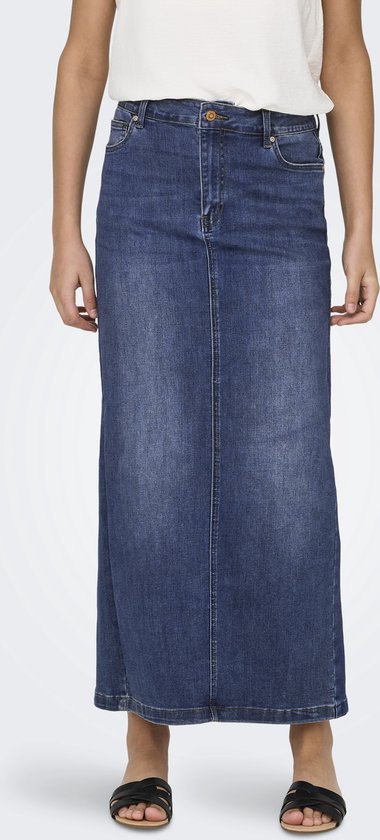 Only Onlwalo Maxi Skirt Medium Blue Denim BLAUW S