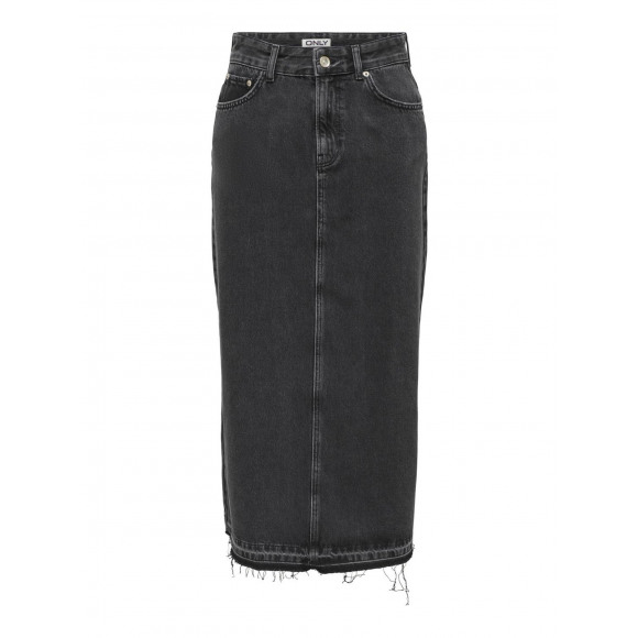 Only Onlnelia Mw Maxi Skirt Washed Black ZWART S
