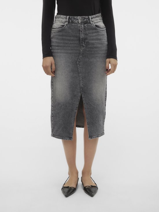 Vero Moda Vmveri Hr Calf Skirt Med Grey GRAU XS