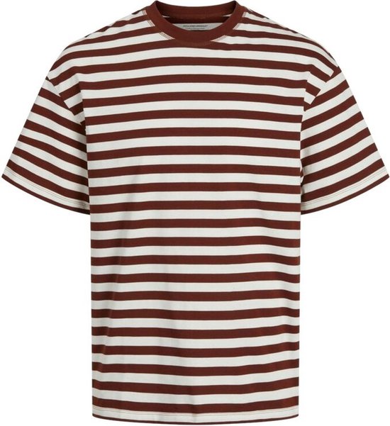 Jack & Jones Jack&Jones Jorbrooklyn Heavy Stripe Tee Brandy Brown BRUIN L