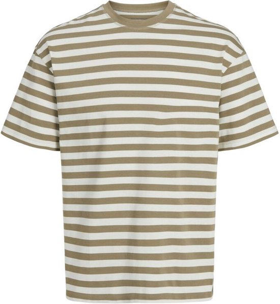 Jack & Jones Jack&Jones Jorbrooklyn Heavy Stripe Tee Silver Sage BEIGE L
