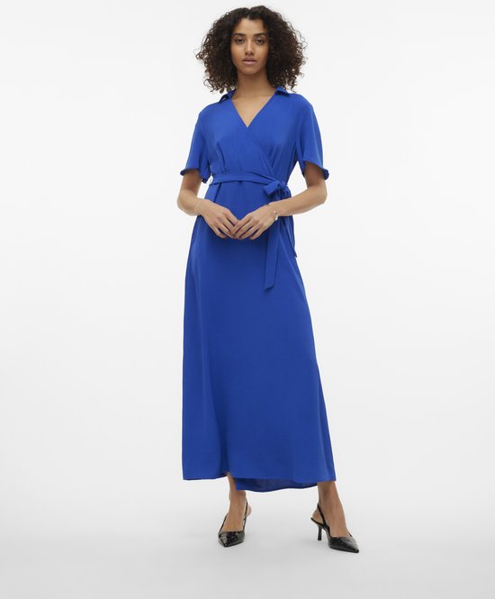 Vero Moda Vmmanni 2/4 Ankle Dress Surf The Web BLAUW XS