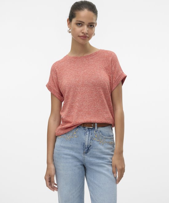 Vero Moda Vmbrianna Ss O-Neck Pullover Burnt Sienna ROOD S
