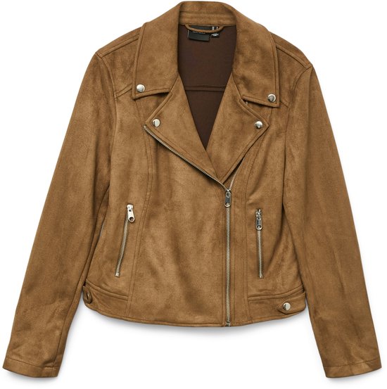 Vero Moda Vmjose Short Faux Suede Jacket Cognac BRUIN XS