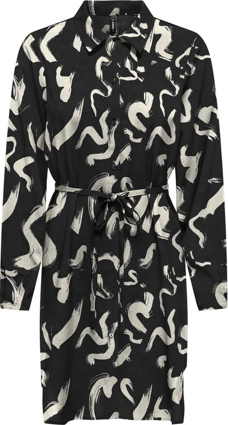 Only Onlnova Life Elite L/S Shirt Dress Black Yoko ZWART XS