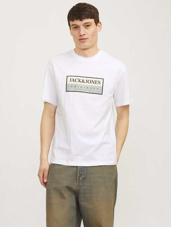 Jack&jone Jorfrederikberg Tee Bright White | Wit | Maat: S