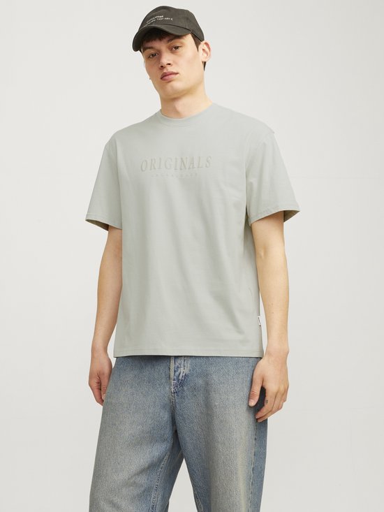 Jack&jones Jorfrederiksberg Tee Ss Crew Neck Ineral Grey | Groen | Maat: M